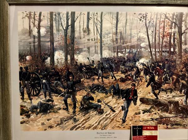 Photo 27 By 21 Framed Print Of The Battle Of Shiloh In The Hornets Nest $200