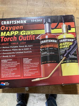 Photo Craftsman MAPP Gas Torch Kit $50