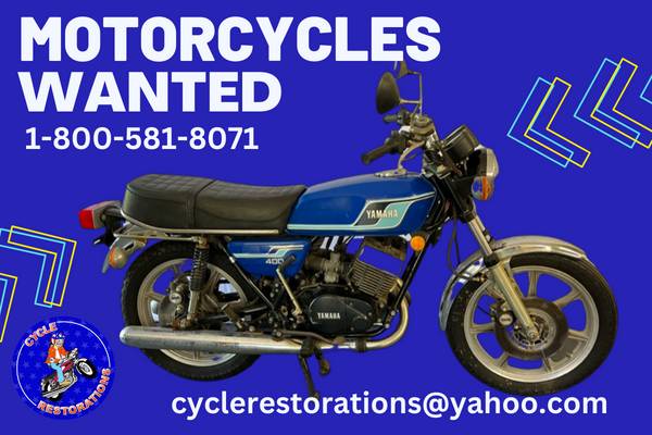 Photo MOTORCYCLES WANTED BEFORE 1990  CALL 1-800-581-8071