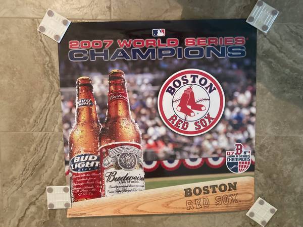 Boston Red Sox 2007 Budweiser WORLD SERIES CHAMPIONS 35 X 35 Laminat $15