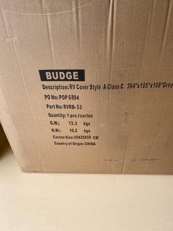 Photo Budge RV cover fits 26 Class C $135