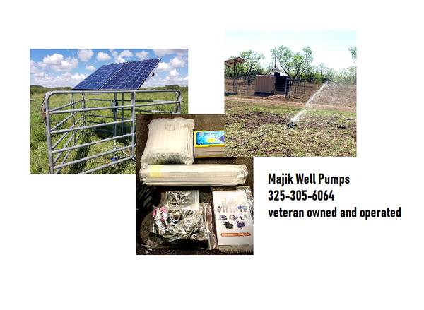 Photo Deep water solar powered pumping unit for sale. Requires a min 3.5
