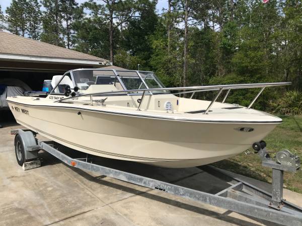 Fully Restored 19ft Dual console Key West Boat & Galvanized Trailer ...