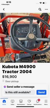 Photo Kubota Tractor M4900 2004 $16,900