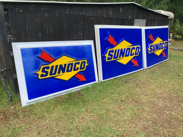 Photo Large Sunoco Gas Sign $500