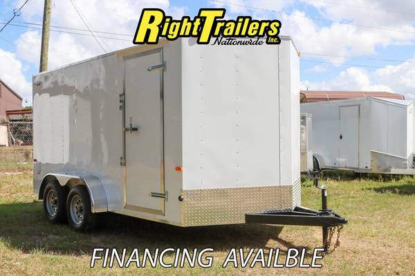 Photo NEW 7 x 14 66 interior height Enclosed Vnose Trailers - IN STOCK $135