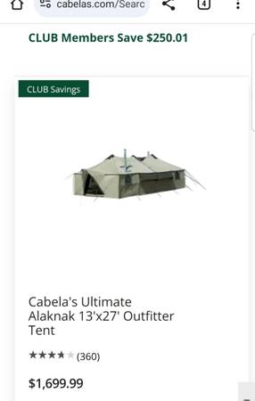 Photo New Cabelas 27ft x 13ft tent $1,000