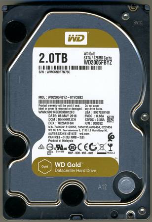 Photo Western Digital Gold 2TB in OWC Mercury Elite Pro Aluminum Case $90