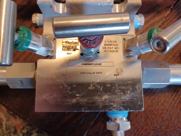 Parker Phoenix 5 valve manifold, pre-owned $250