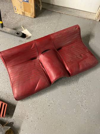 Photo 1967 Ford Mustang Fastback rear seat red oem $100