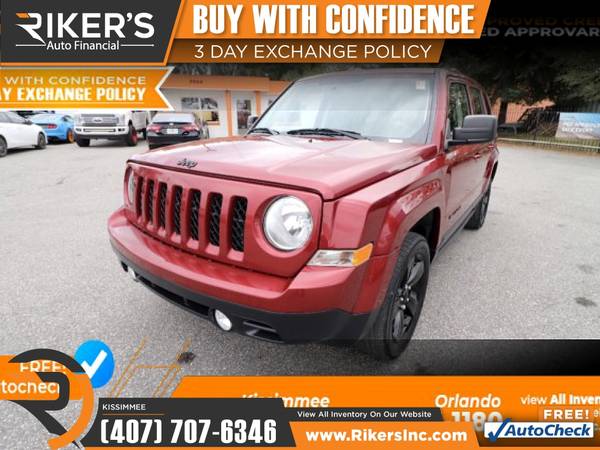 Photo $186mo - 2015 Jeep Patriot Altitude Edition - 100 Approved - $186 (2776 N Orange Blossom Trail, Kissimmee FL, 3474)