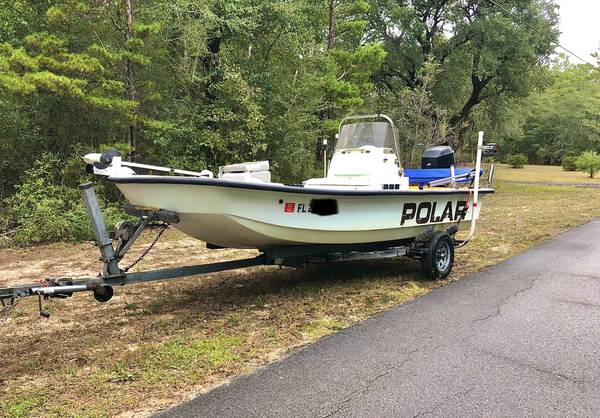 2001 Polar 17ft Saltwater Series Flats Boat with 60hp 4-stroke motor $6,000