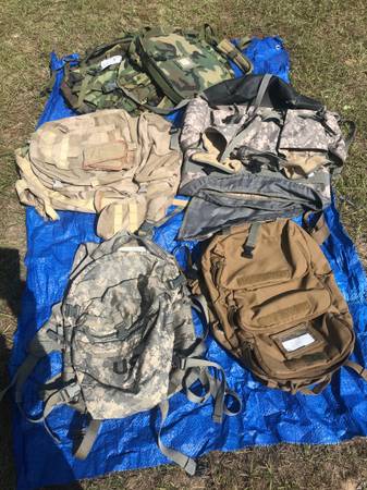 Photo Backpacks,Vintage  Collectable Military Boots, Hydration Packs