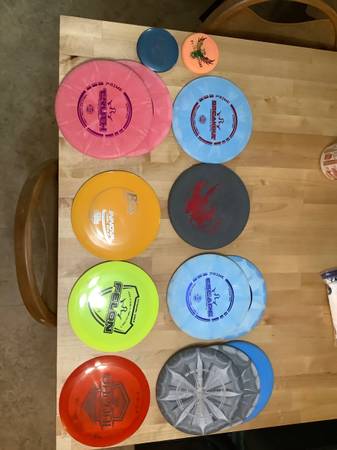 Photo Disc Golf discs and bag $100