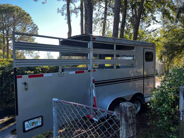 Photo Horse Livestock Trailer bumper pull - landscaper trailer - enclosed $5,300