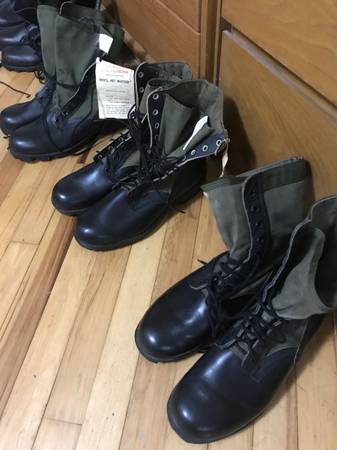 Photo Vintage  Collectable Military Boots,