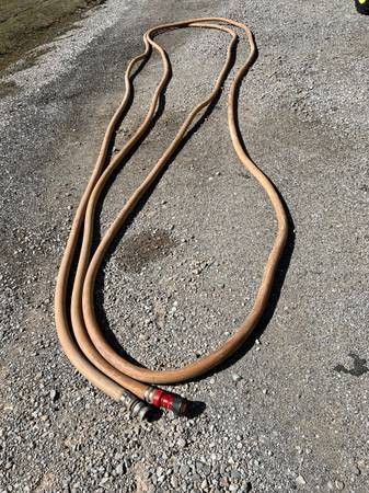 100 FOOT SUCTION  VACUUM  DELIVERY HOSE WITH CONNECTIONS. $250