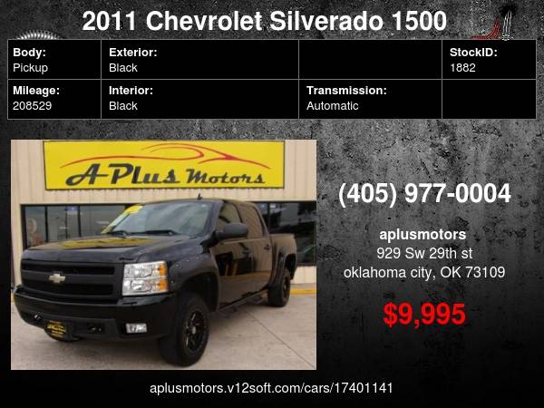 2011 Chevrolet Silverado 1500 LS 4x4 4dr Crew Cab 5.8 ft. SB $9,995