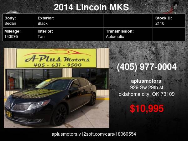 Photo 2014 Lincoln MKS Base 4dr Sedan $10,995