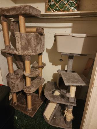 Photo 2 cat tree houses and accessories $100 $100