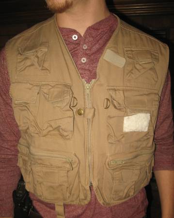 Photo Ausable Fishing  Trout Vest Jacket Trappers Advertising $50