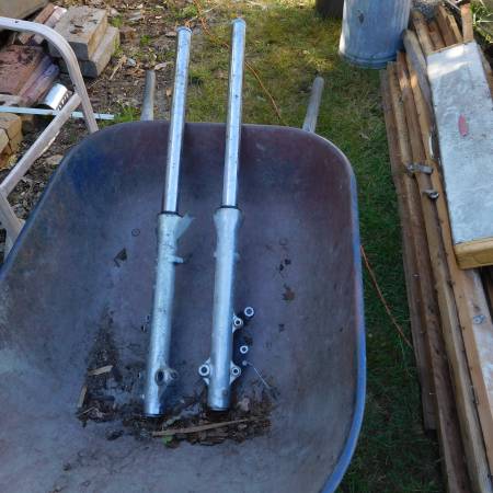 Photo 1983 honda shadow fork legs and tubes assembly $100
