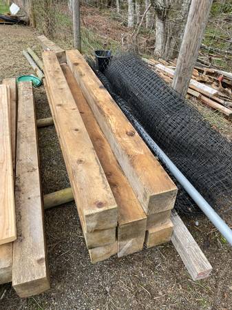 6 x 6 x 8 Rough Sawn Red Cedar Timber $75 | Garden Items For Sale ...