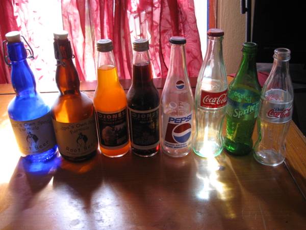 Photo 8 collectible vintage glass pop bottles GrandpasJonesPepsiCoca Cola $10