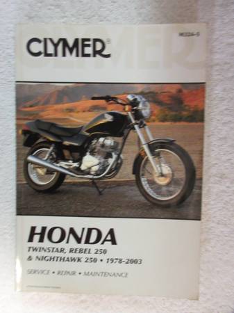 Photo Clymer Honda TwinstarRebelNighthawk 250 1978-2003 Manual $20