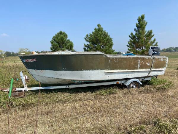 Photo Custom Built Fishing Boat and Trailer $1,300