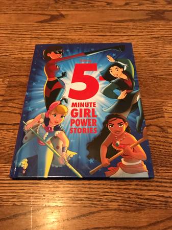 DISNEY 5 MINUTE GIRL POWER STORIES LARGE Hardcover BOOK $5