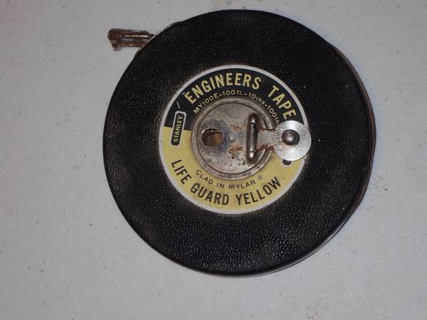 Photo Stanley 100 ft Engineers Tape Measurereads in 10ths  100ths not inch $10