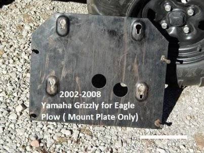 Photo Yamaha ATV Eagle Snowplow Mount Plates for Grizzly $50  Rhino $80 .