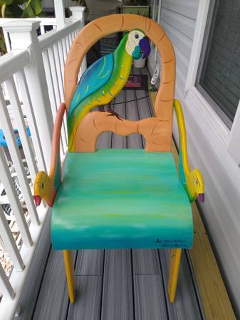 Parrot Chair from San Pedro Island Belize $650