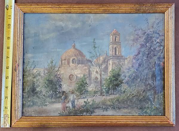 19th Century Painting. Franciscan Convent San Diego de Alcal, Morelos $320