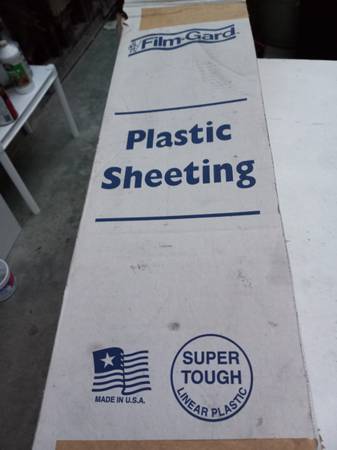 20ft x 100 ft Black 6mil Plastic Sheeting. Made in USA. New $95