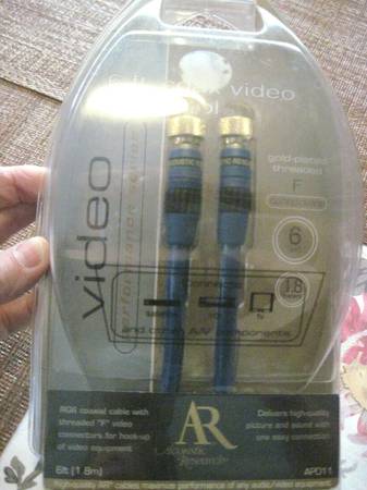 Photo Acoustic Research 6 ft. Video Cable Performance Series Gold Plate $10