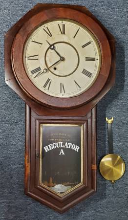 Photo Antique Ansonia Clock Co. Regulator A Clock. Circa 1880s $125