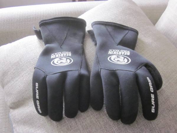 BEARSKIN Sure Grip Pro Max Dive gloves USED 1X Size Small $25