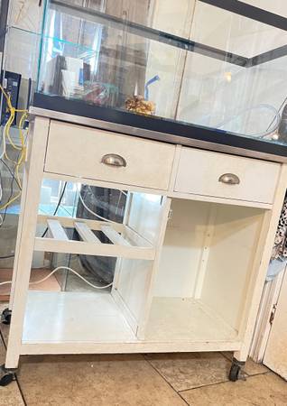 Fish Tank  Cabinet has aluminum top waterproof $200