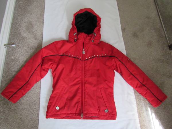 Girls Youth 78 Red Winter Snow Ski Jacket, Betty Rides $40