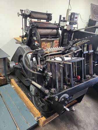 Photo HEIDELBERG WINDMILL W FOIL STAMPING, DIECUTTER, NUMBERING LATE MODEL WITH LOCKO $2,998