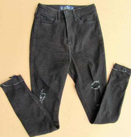 Photo Jeans  Hollister Black 3R W26 L30 Curvy Ultra High-Rise Super Skinny $5