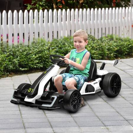 Photo Kids 24V electric 7.5mph drift go kart speed car with adjustable seat $250