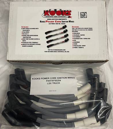 Photo Kooks 11MM 8pc Spark Plug Ignition Power Core Wires 99-23 GMC Chevy $199