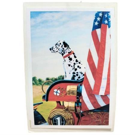 Photo Lim Ed. Giclee Fine Art Print of Dalmatian on Old Fire Station 1 Truck $50
