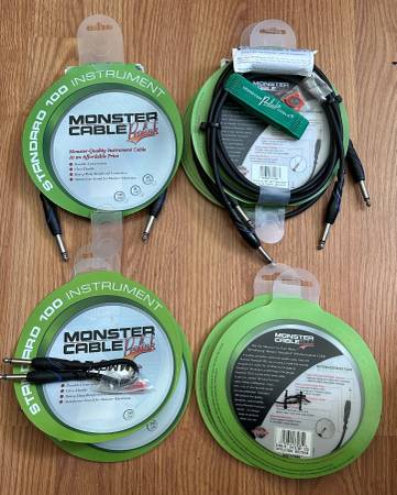 Photo Monster Instrument Cable 6ft and .75 patch cables Guitar Bass Keyboard $10