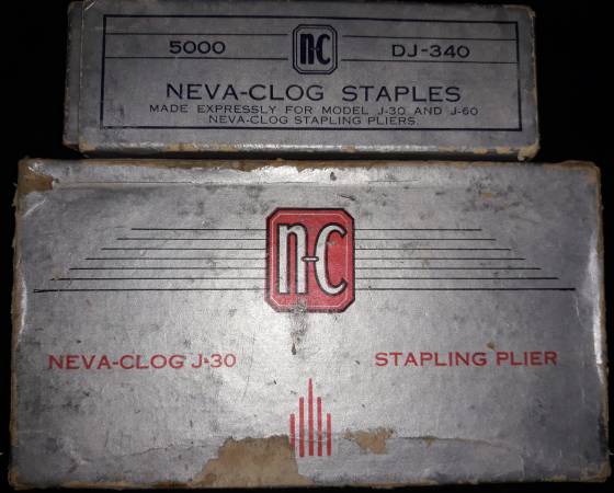 Neva-Clog J-30 and DJ-340 Staples $25