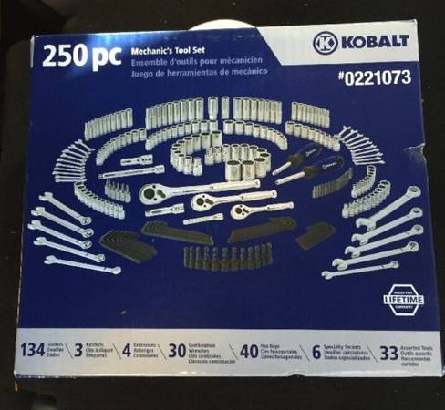 Photo New Kobalt 250 piece Mechanics Tool Set $140