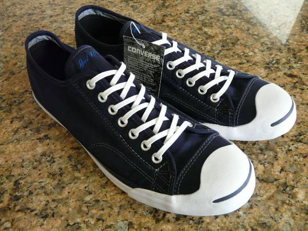New with tag Converse Jack Purcell shoes 10.5 Navy Blue, cost $84 $49